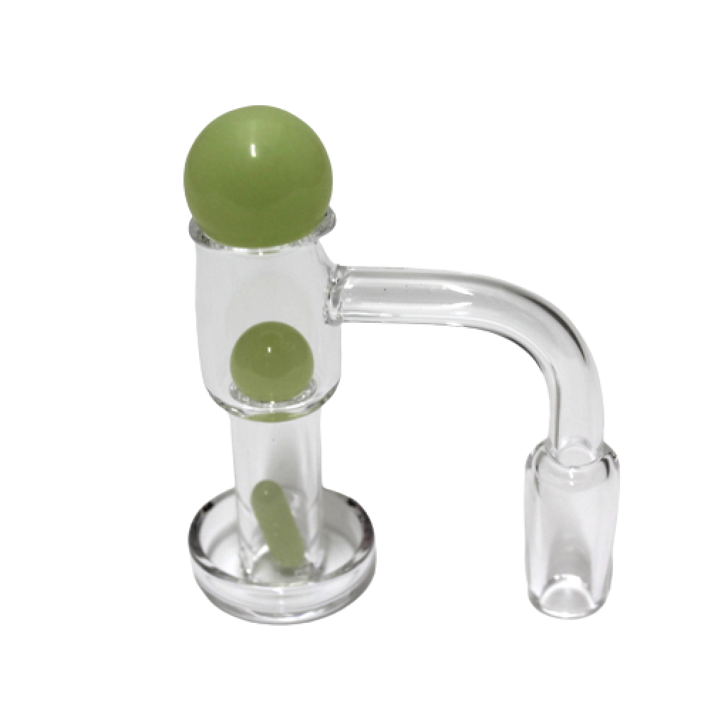 90 degree terp slurper vacuum quartz banger 14MM male with marble carb cap set for smooth airflow and efficient vaporization.