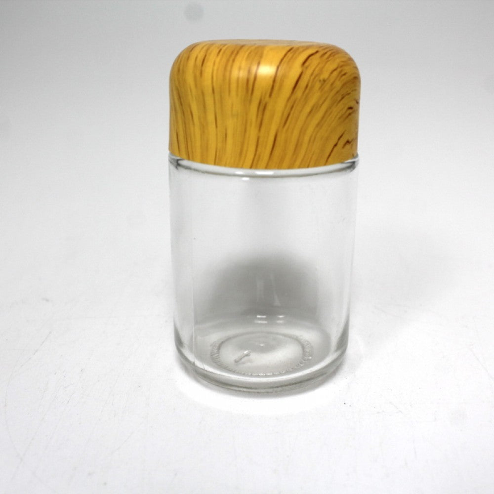 90 ML Wooden Top Glass Jar