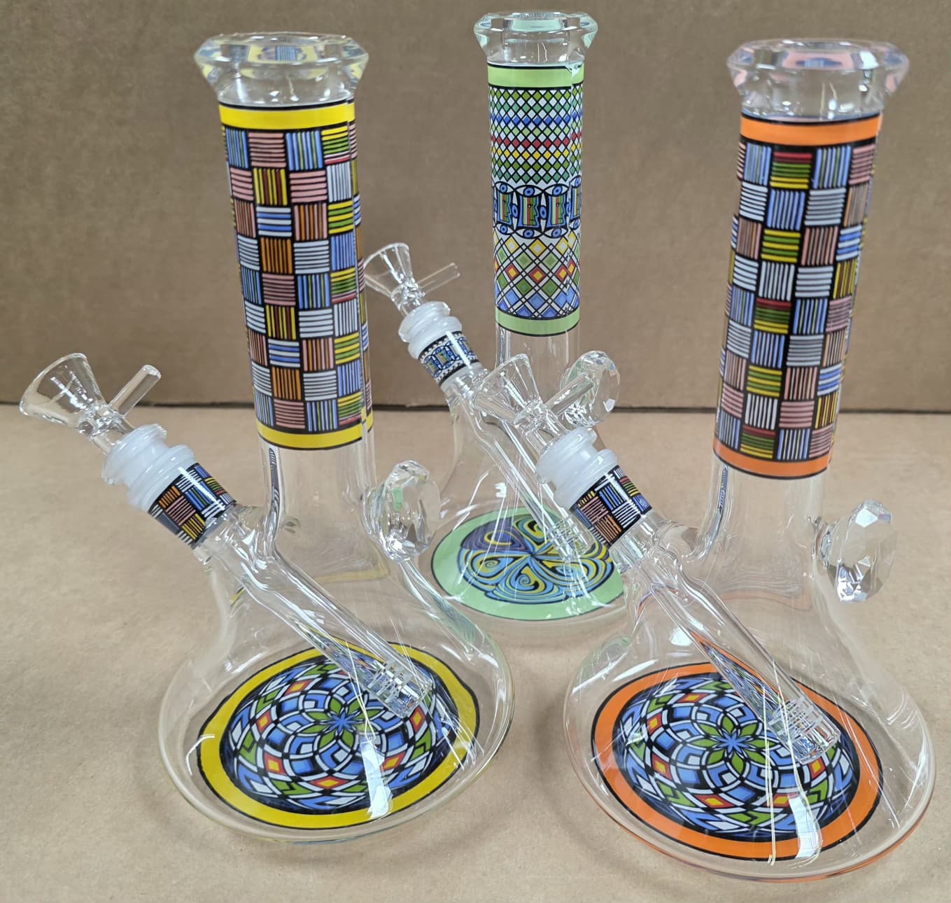 8" Big Base Color Beaker  Water Pipe g-g