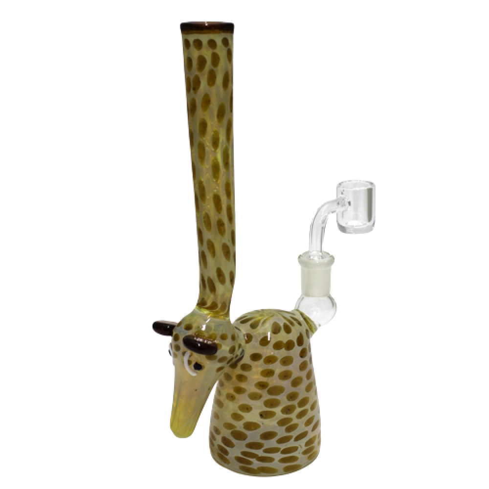 9'' Giraffe Down Head Dab Rig Water Pipe With 14 MM Male Banger