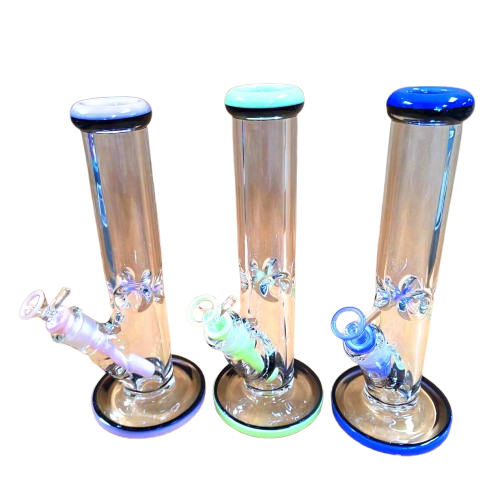 Durable 9mm color straight glass water pipe made for long-lasting performance and clean design