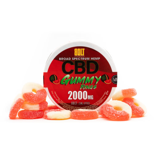 BOLT CBD Gummy Rings – Watermelon 2000mg 80 Count