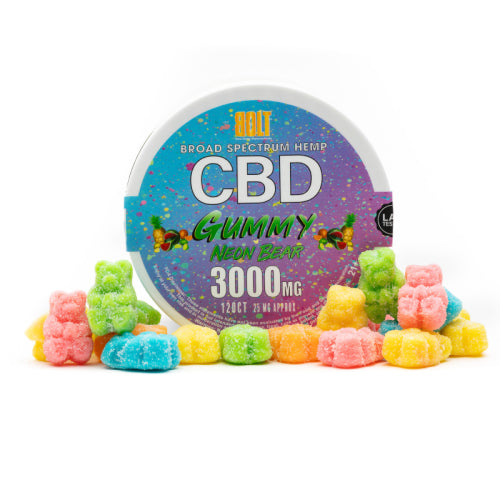 BOLT CBD Neon Gummy Bears – 3000mg 120 Count