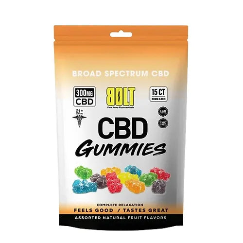 BOLT CBD Gummy Bag – 300mg 15 Count