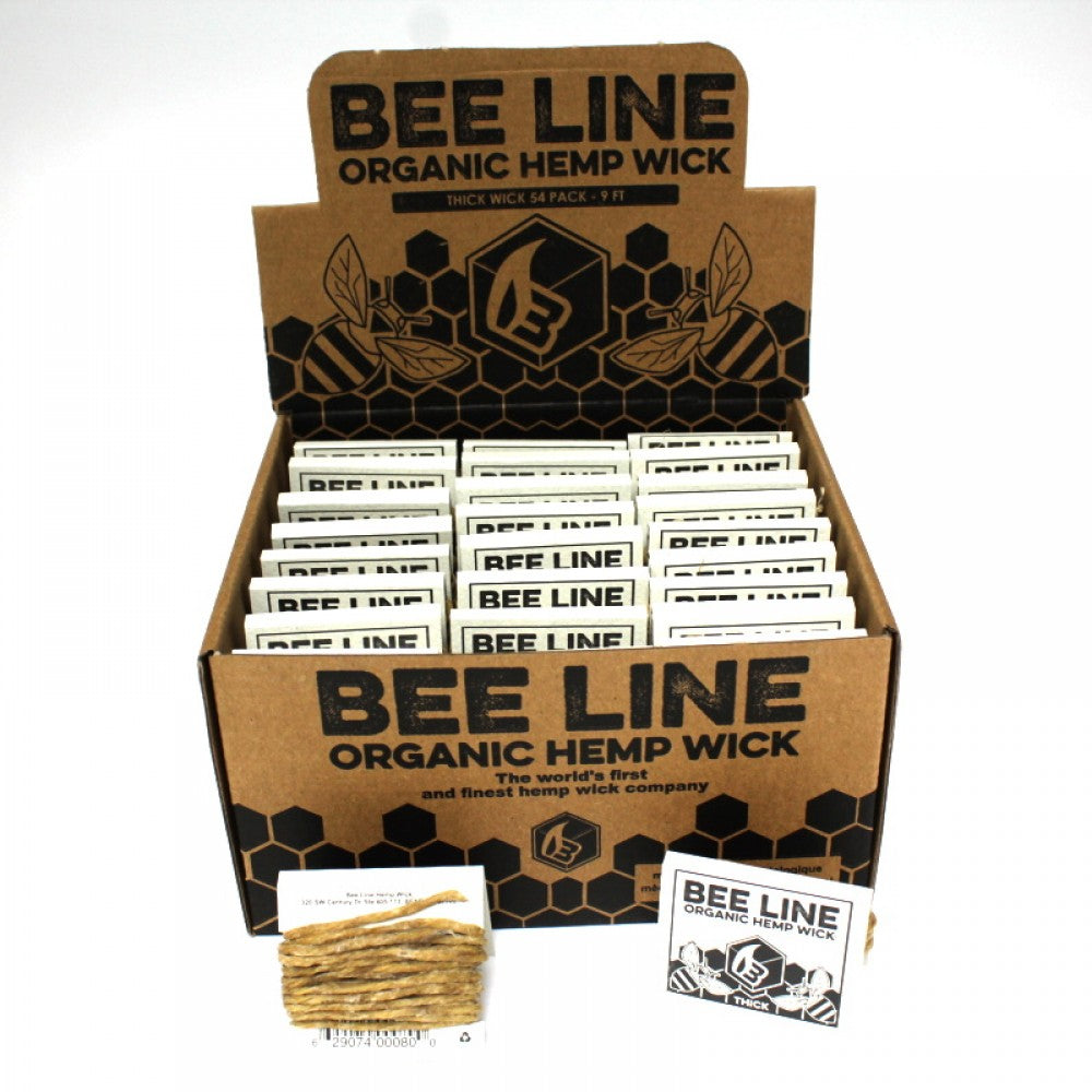 Bee Line Hemp Wick Thick Wick 9 FT / 54 CT Per Pack