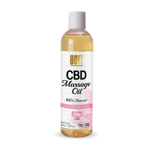 CBD Massage Oil – Sandalwood & Rose 250mg