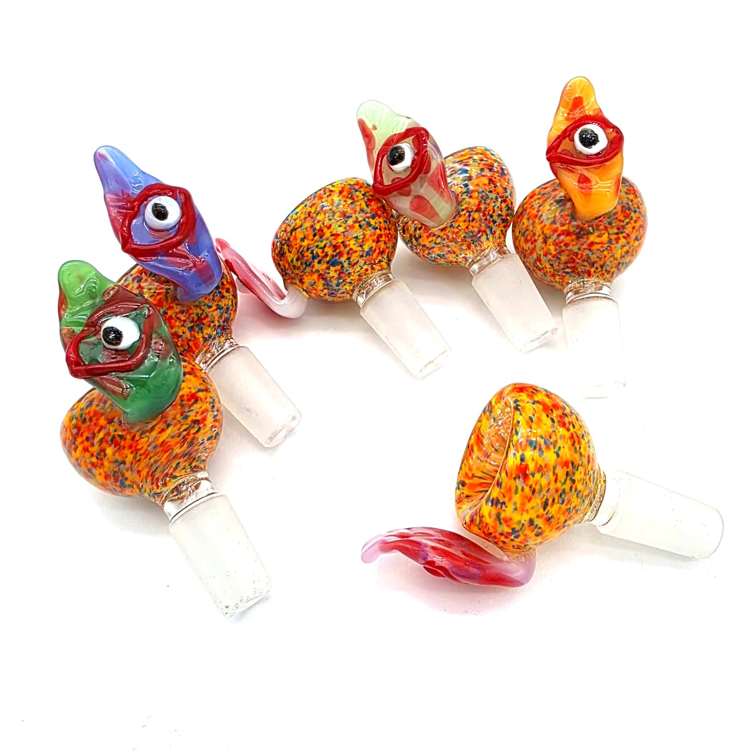 WPH-866 ZOMBIE GLASS BOWL 14 MM MALE G-G 6 PER PACK