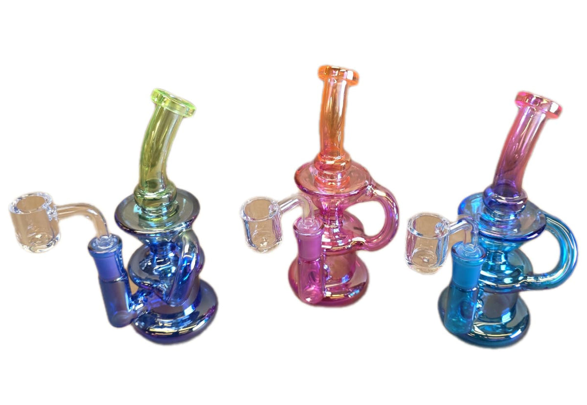 6'' Colorful Dab Rig Water Pipe With 14 MM Male Banger