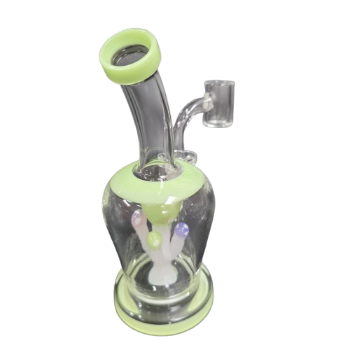 6''  Mushroom Percolator Dab Rig Water Pipe With 14 MM Male Banger