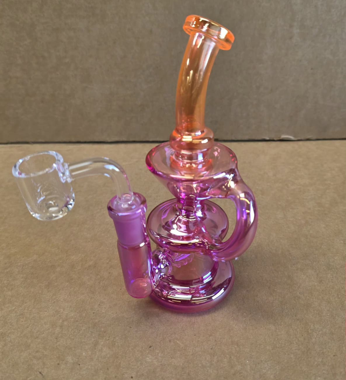 6'' Colorful Dab Rig Water Pipe With 14 MM Male Banger