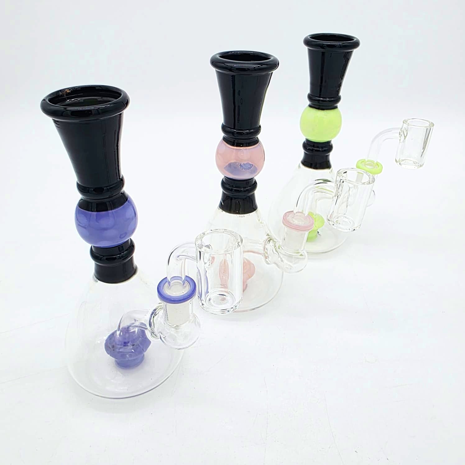 7'' Tube Color Dab Rig Water Pipe With 14 MM Bowl
