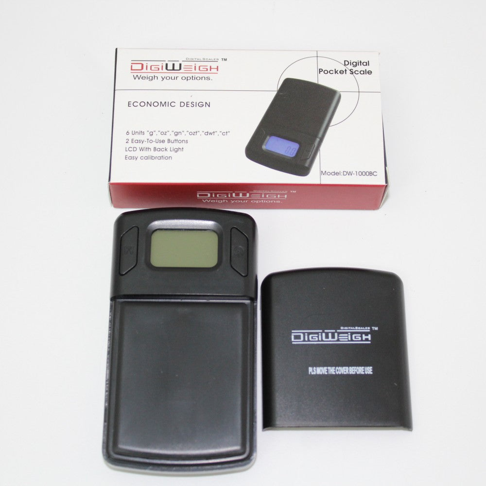 DW - 1000BC DiGiWEIGH Economic Design Pocket Scale 1000g / 0.1g