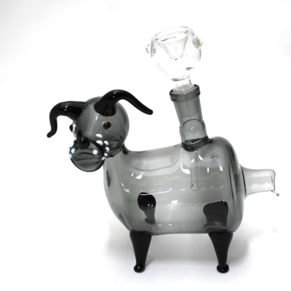 Dog Glass Pipe With 14 MM Male Bowl & Banger