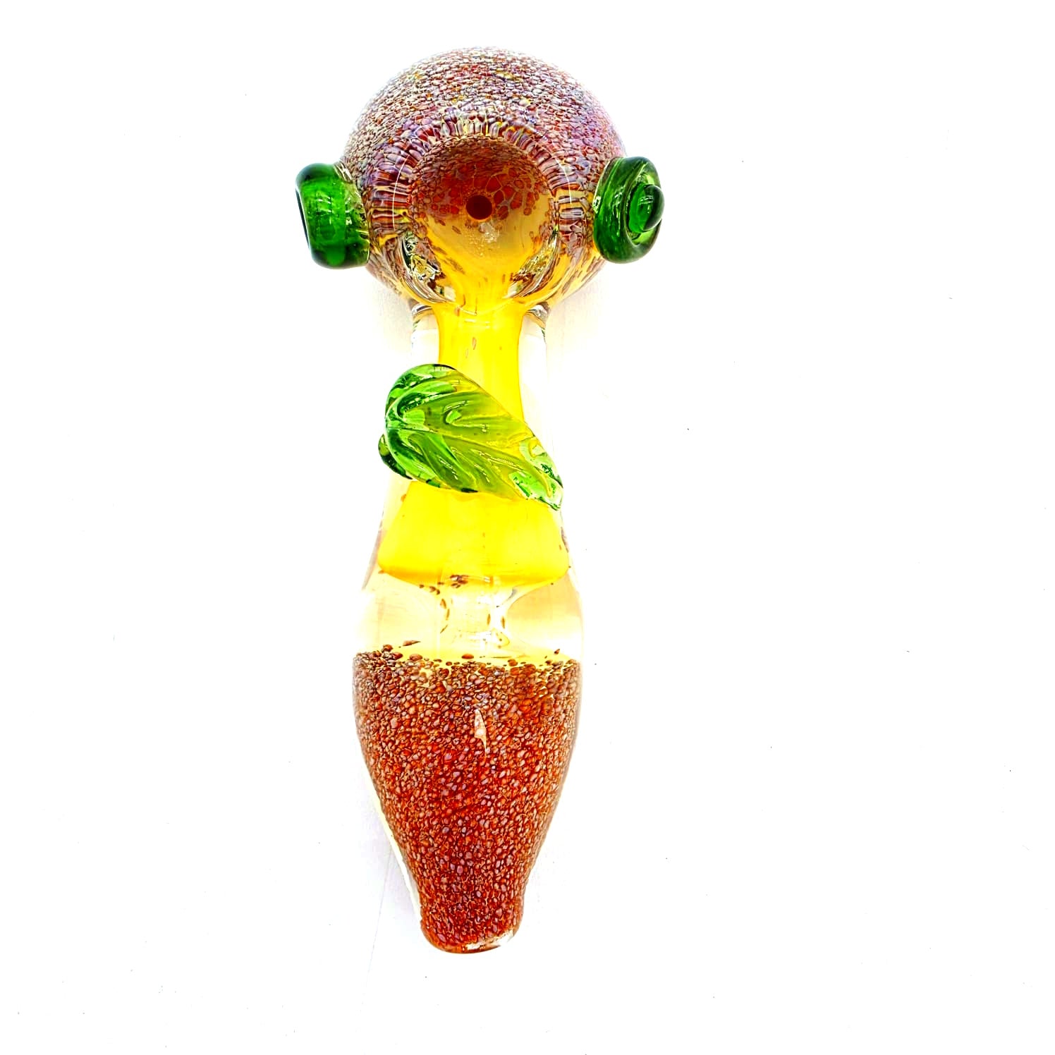 Leaf Art Design Heavy Duty Glass Hand Pipe