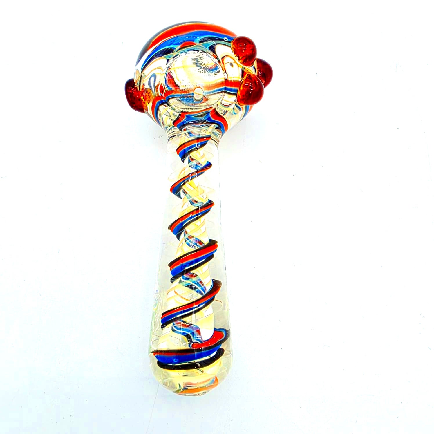 Thick Swirl Multi Color Heavy Duty Glass Hand Pipe
