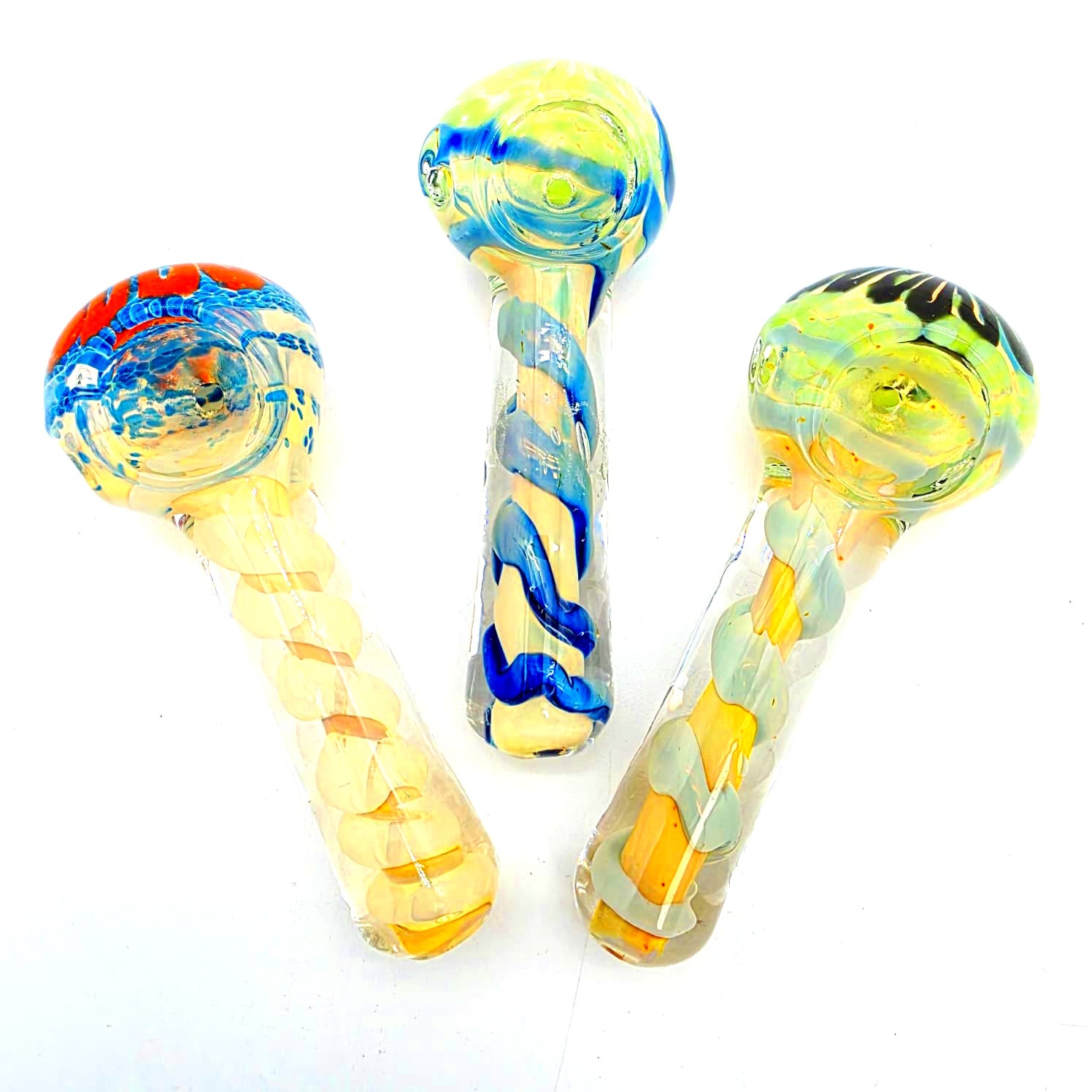 Thick Flower Glass Hand Pipe