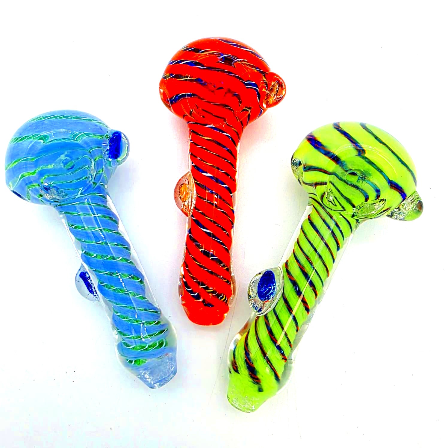 Full Swirl Color Thick Glass Hand Pipe