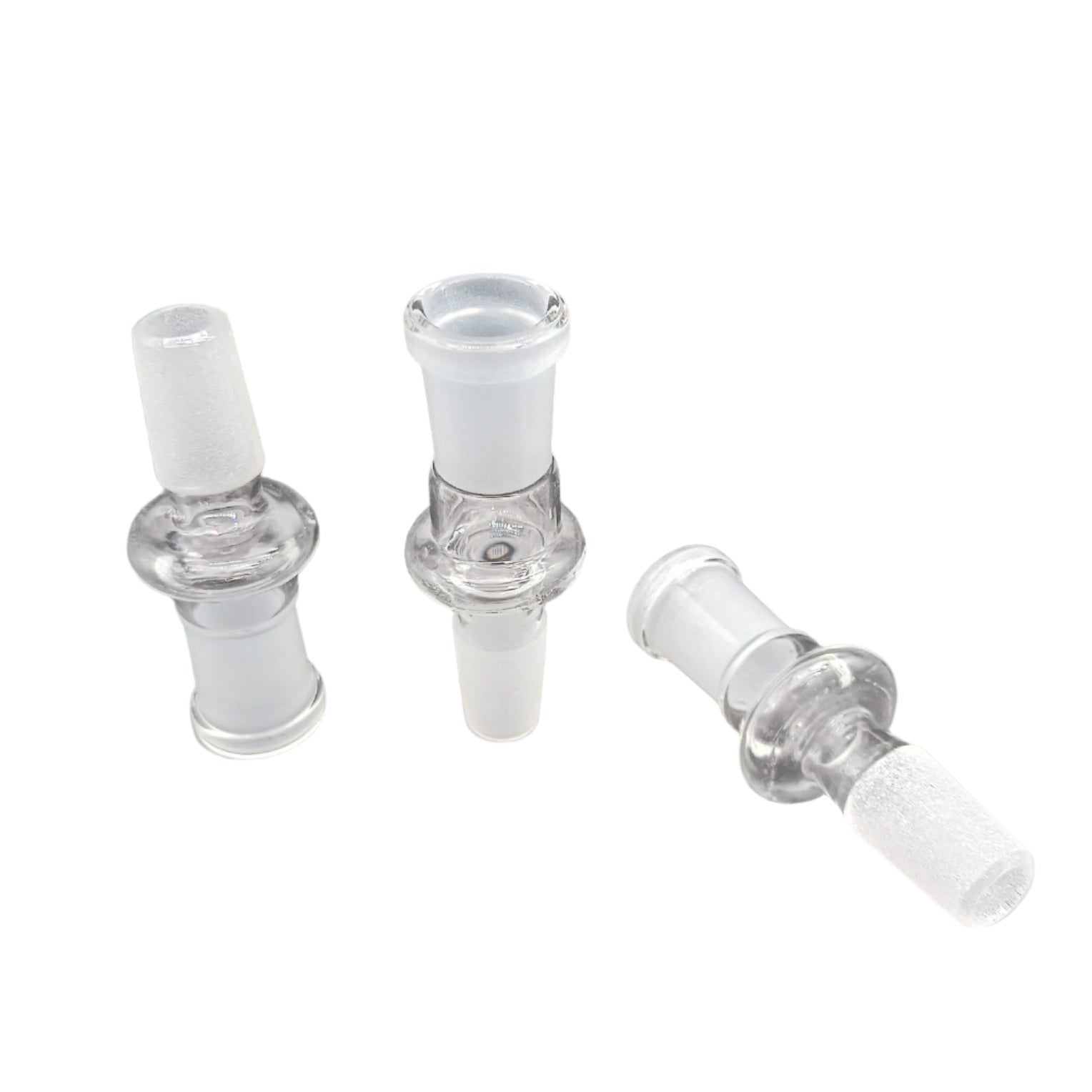Glass adapter with 14mm male and 14mm female ends