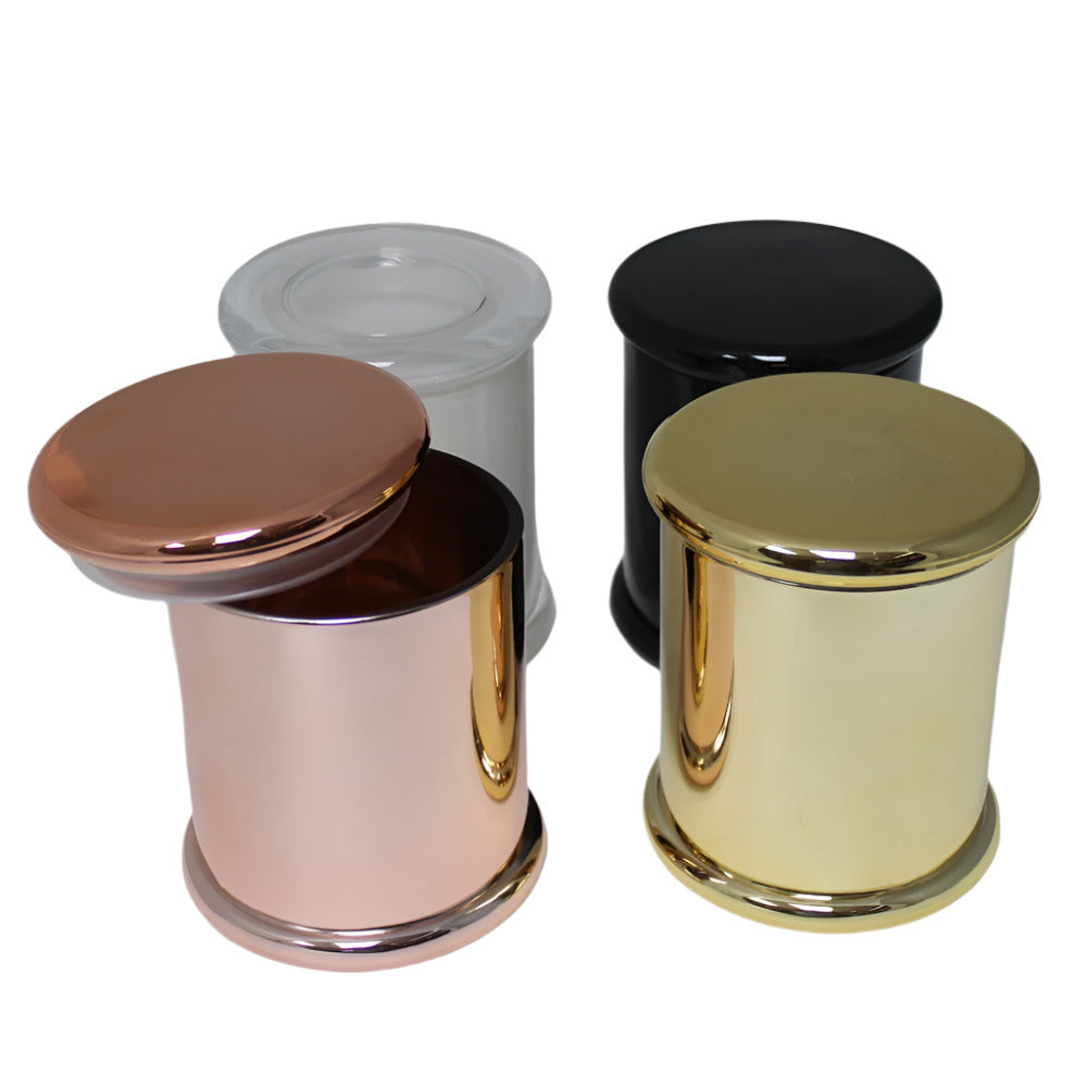 X-Large assorted color glass jar with lid
