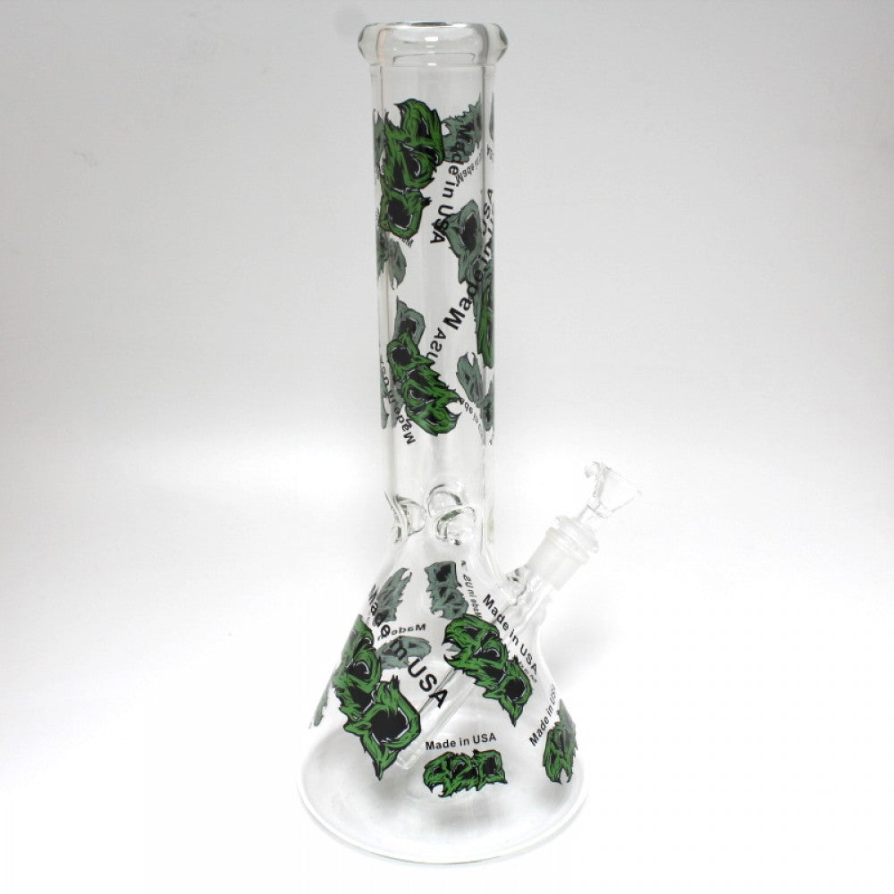 14'' USA Beaker With Full Decal Water Pipe Glass ON Glass