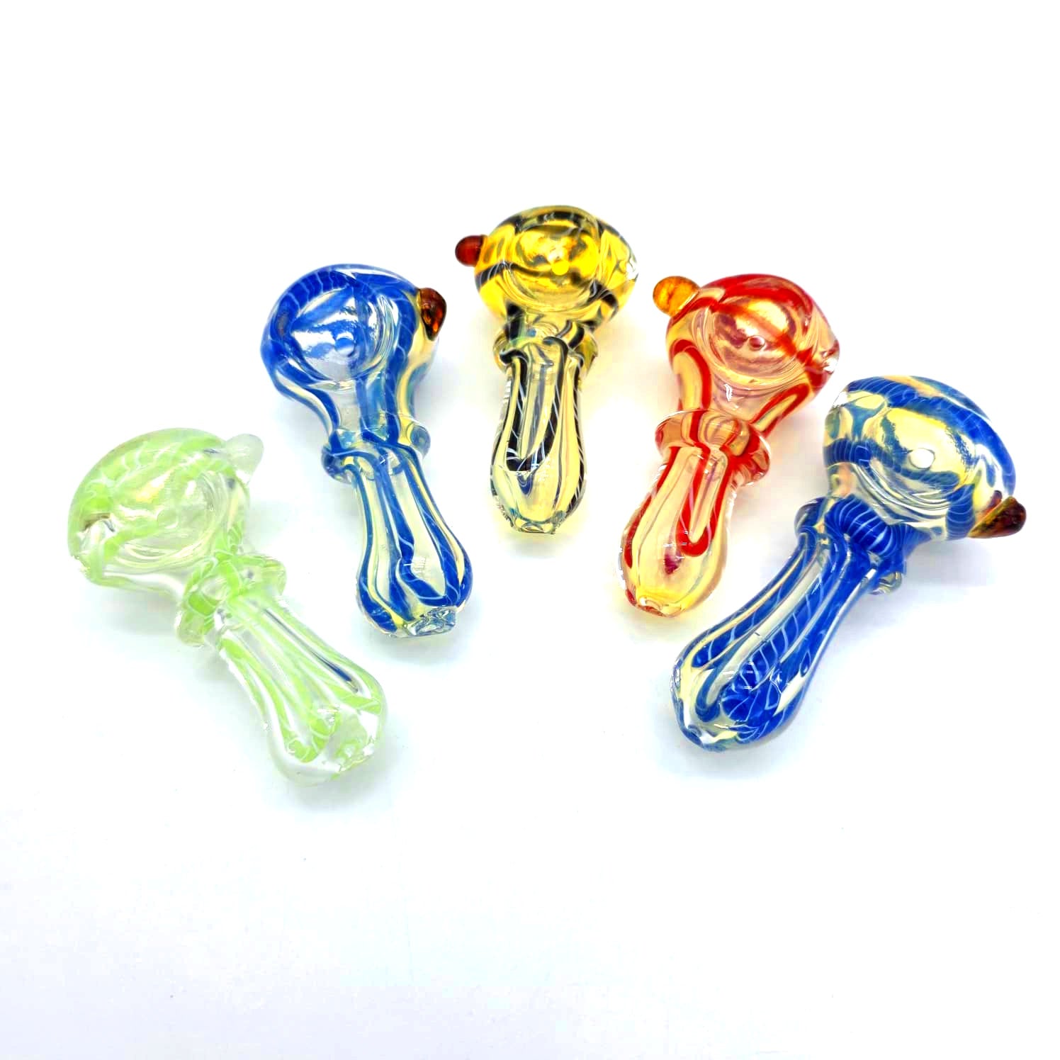 2.5" Strip Liner Color Glass Hand Pipe