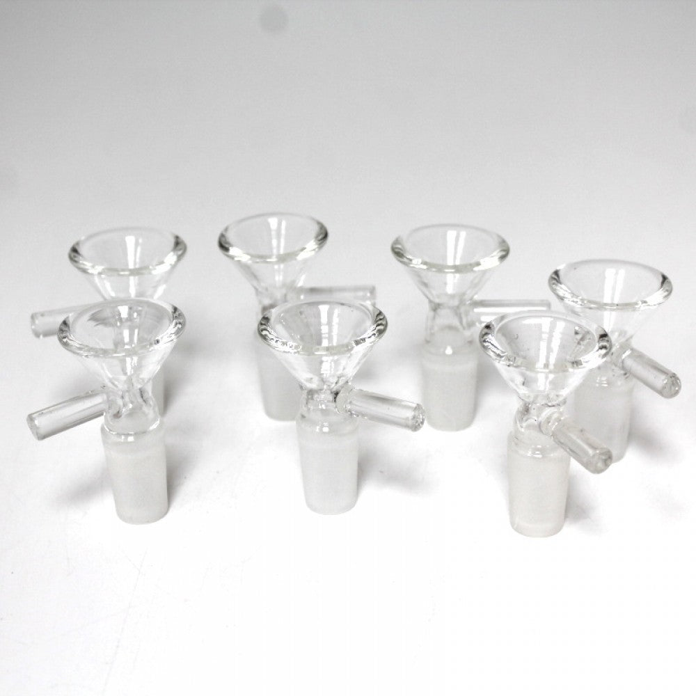 Handled With Cone Shape 14 MM Male Clear Bowl G-G