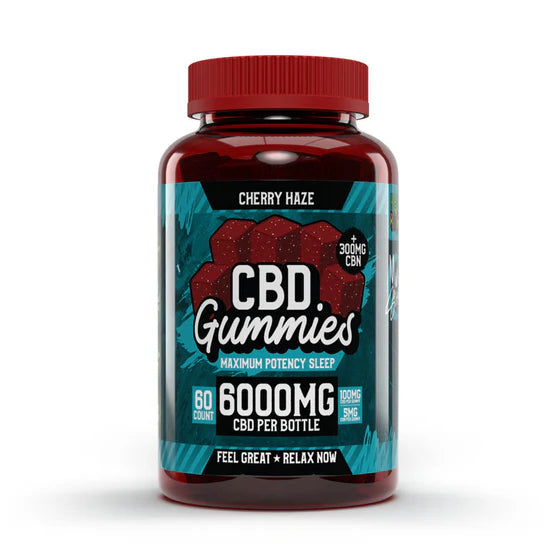 Hemp Bombs CBD Sleep Gummies – 60 Gummies (100mg CBD per Gummy) 6000mg CBD per Bottle