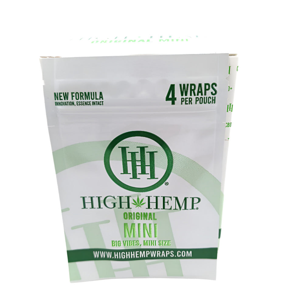 High hemp original mini wraps 15 pouches per box 4 wraps per spouches wholesale 
