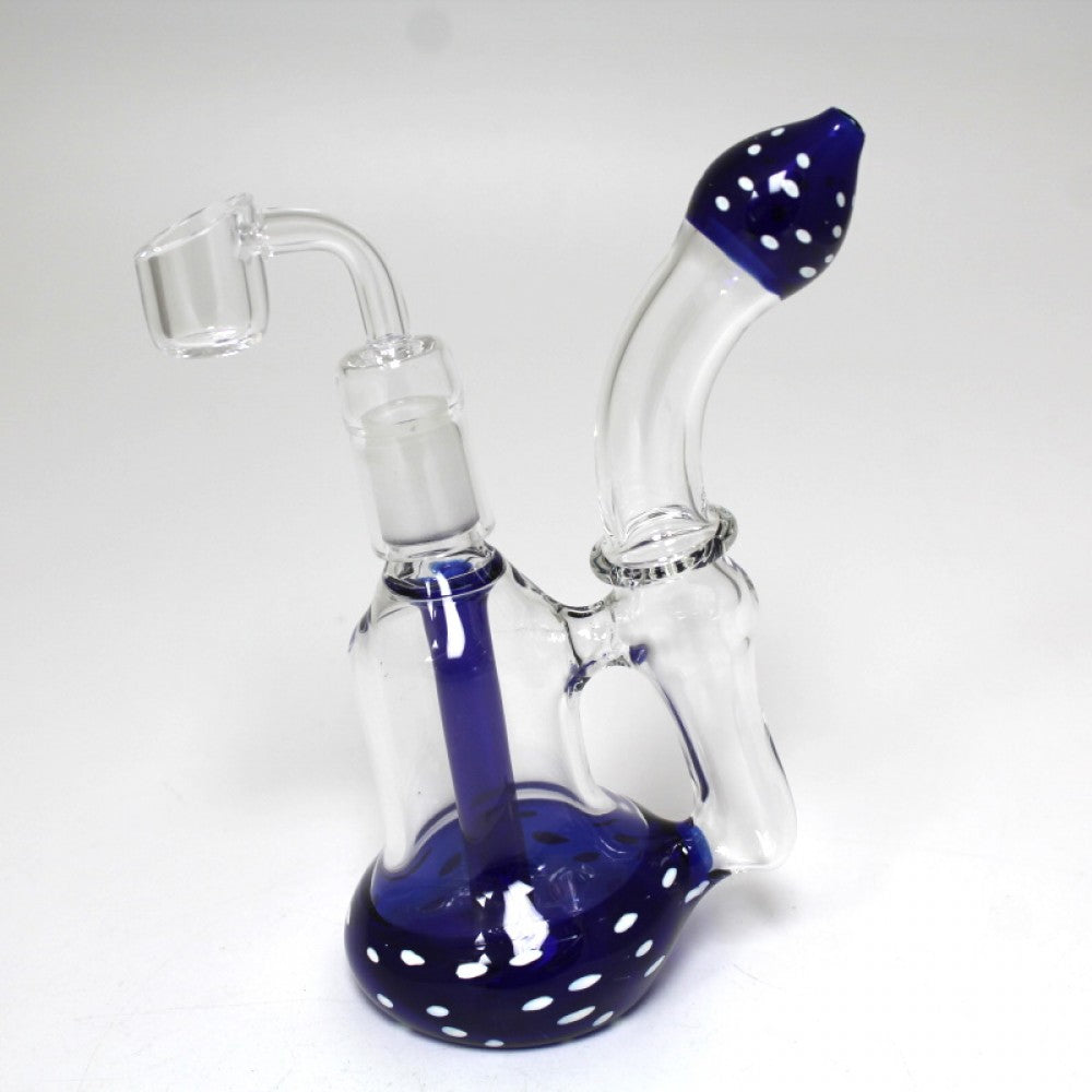 6.5'' Dot Color Recycle Dab Rig Water Pipe With 18 MM Female Banger