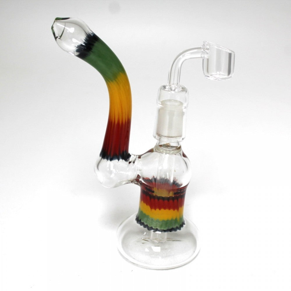 6'' Rasta Color Dab With 18 MM Female Quartz Banger