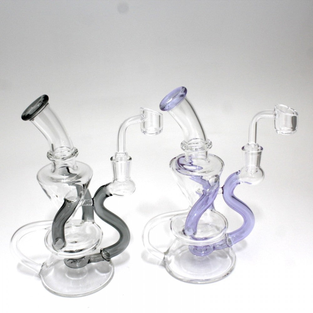 7'' New Recycle Design Water Pipe With 14 MM Male Banger