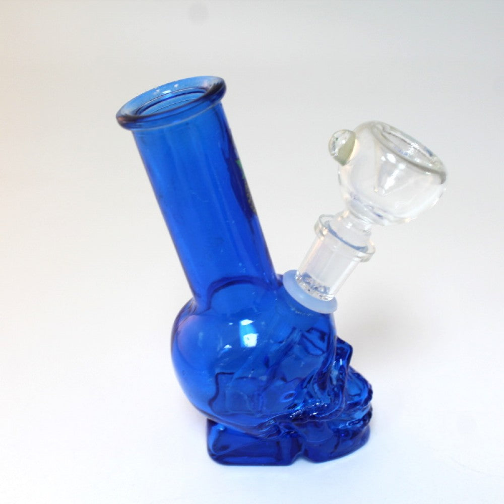 5.5'' Skull Design Glass Water Pipe With Bowl