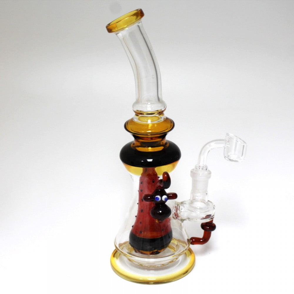 10.5'' Design Assorted Design percolator Water Pipe With 14 MM Male Banger