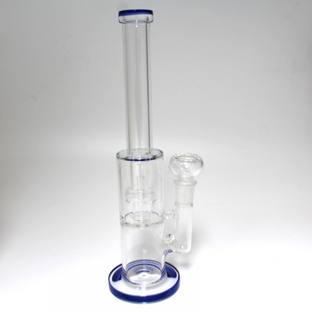 12'' Flat Bottom Straight With Percolator Water Pipe G-G