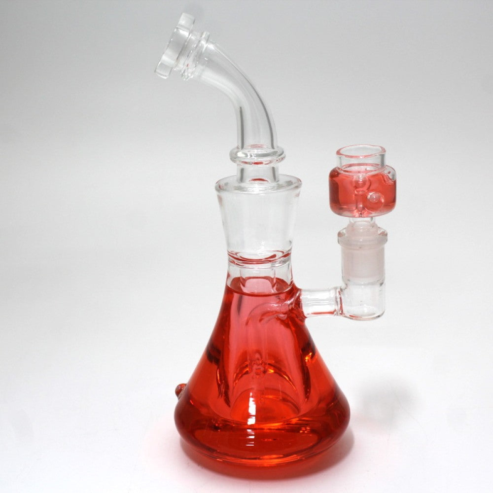 8" BEAKER BASE LIQUID FILLED WATER PIPE G-G