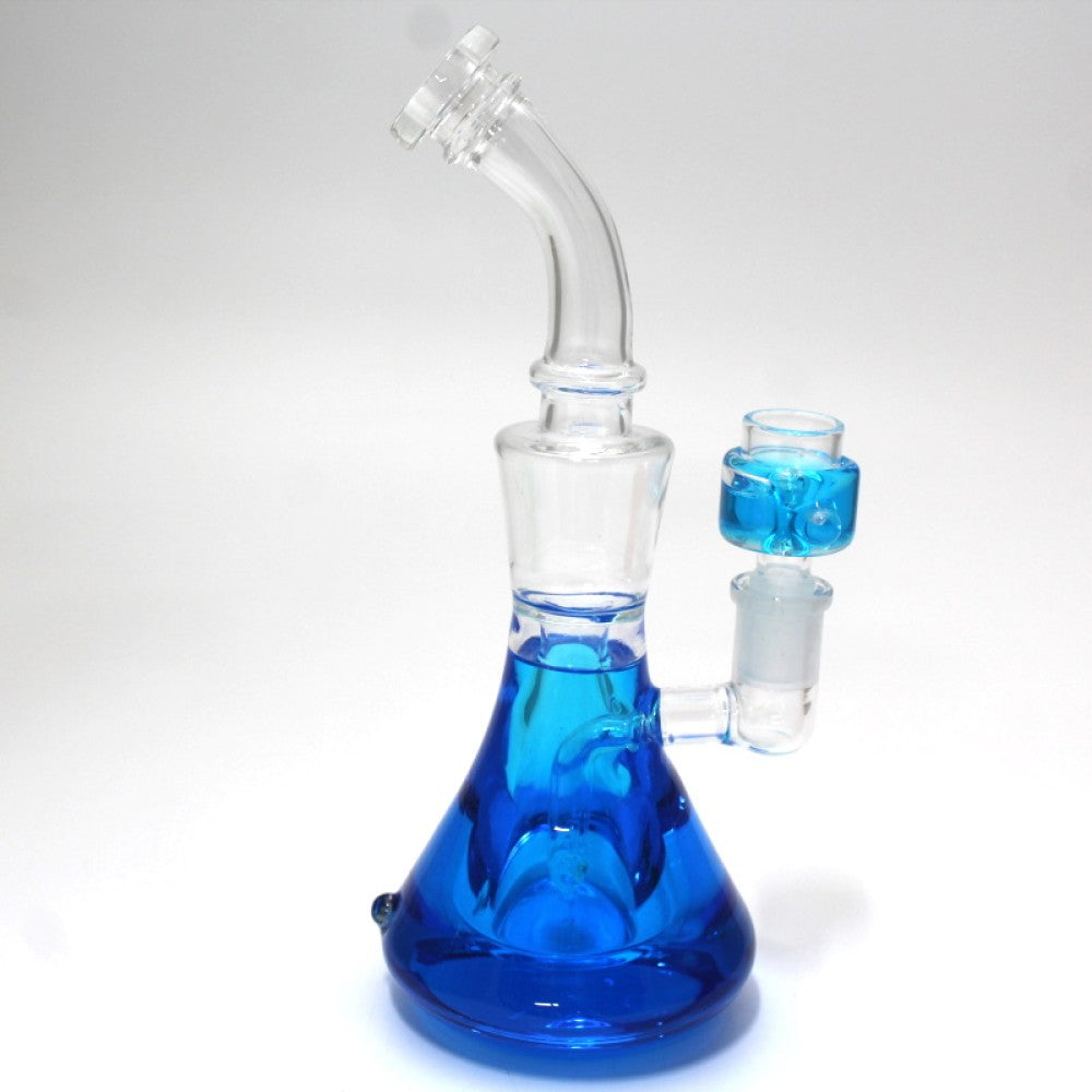 8" BEAKER BASE LIQUID FILLED WATER PIPE G-G