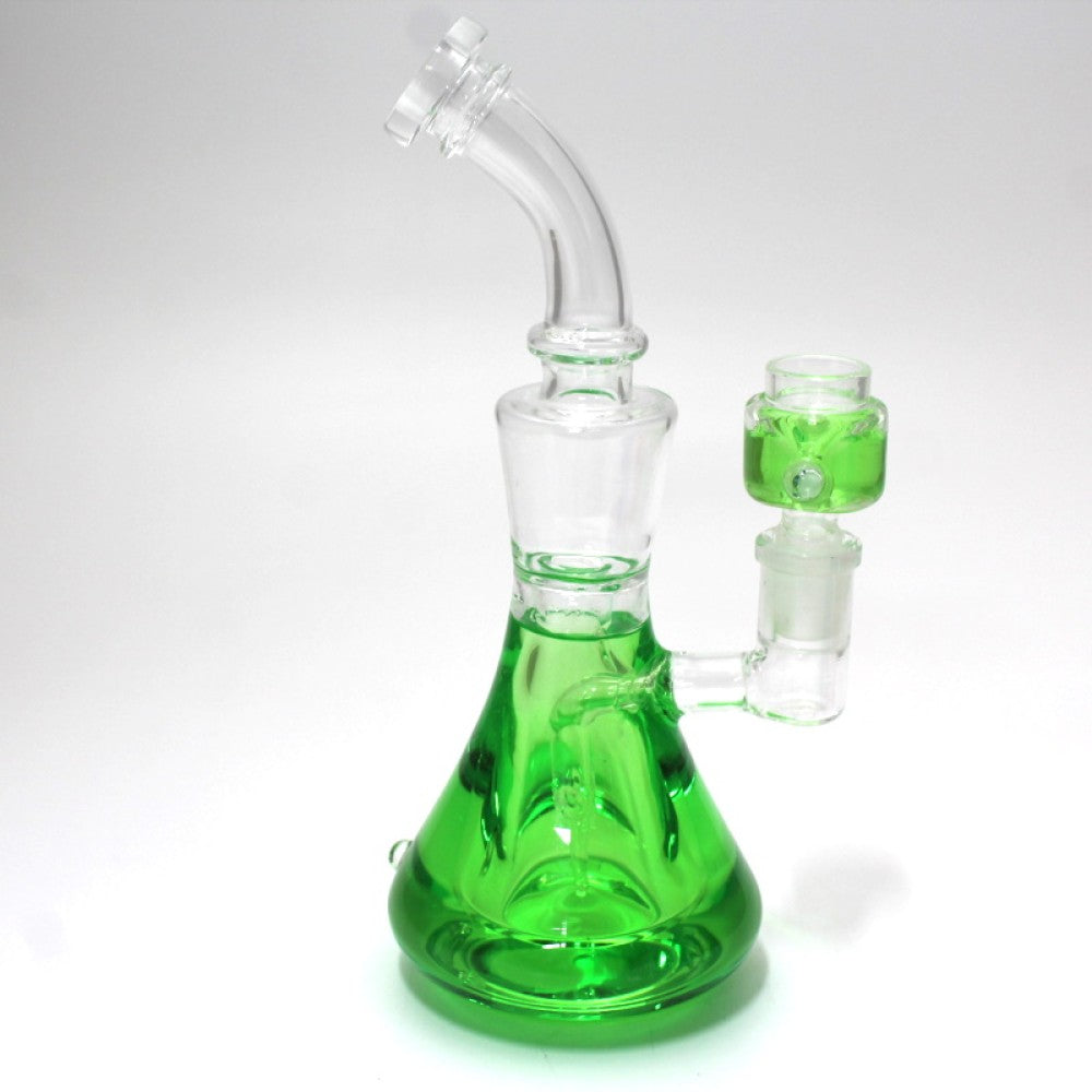 8" BEAKER BASE LIQUID FILLED WATER PIPE G-G