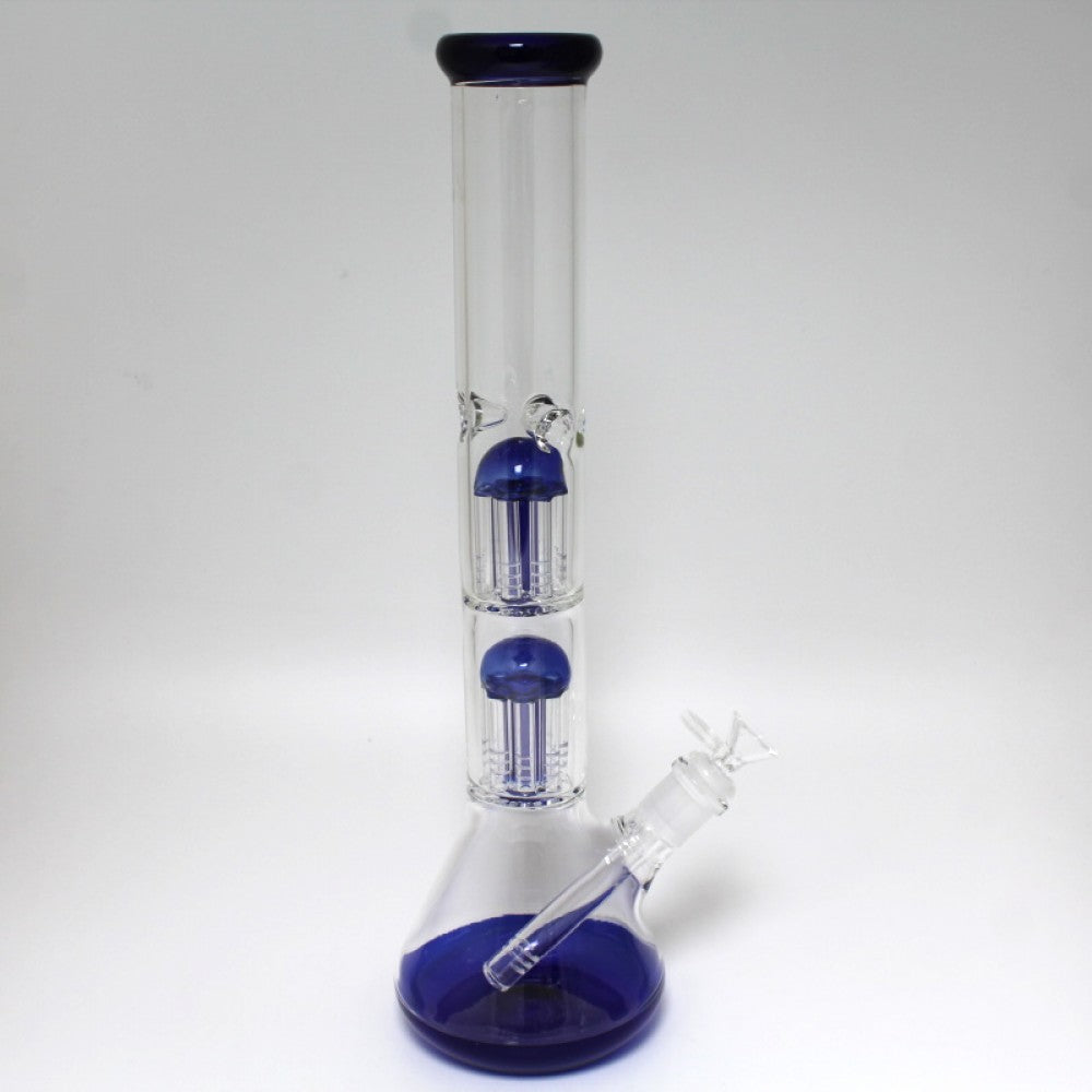 16.5'' Beaker Double Tree Percolator Water Pipe G-G