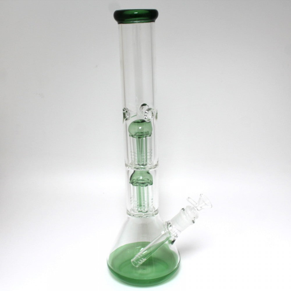 16.5'' Beaker Double Tree Percolator Water Pipe G-G