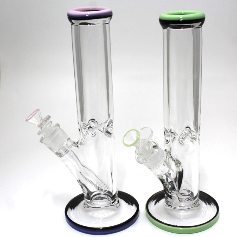 14'' 9 MM USA Color Straight Water Pipe With 14 MM Male Bowl G-G