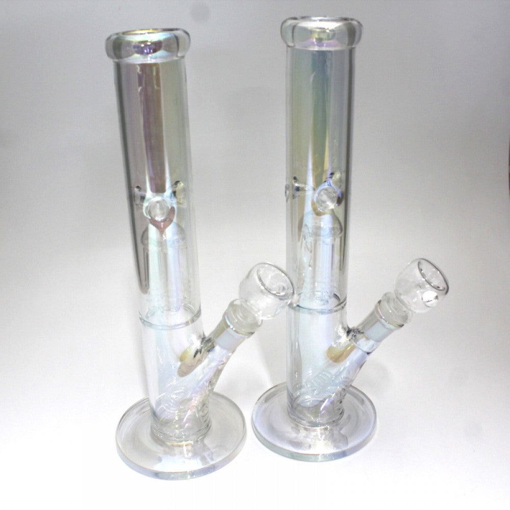 12'' Flat Bottom Straight Percolator Design Water Pipe G-G