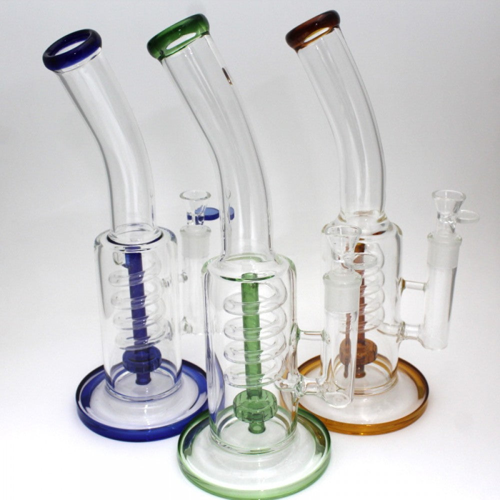 13'' Inner Coil Design Percolator Water Pipe With 18 MM Male Bowl