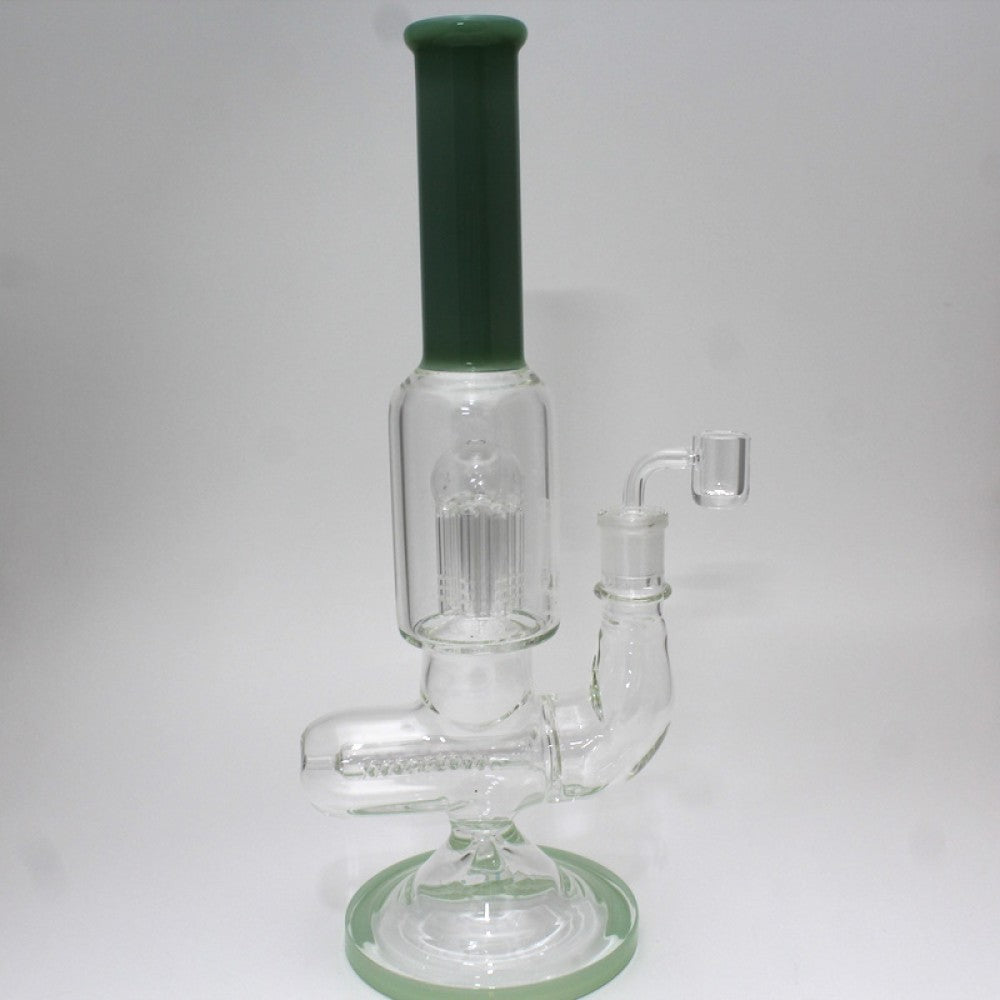 14.5'' Roller Inline Design With Tree Percolator Tube Color Heavy Water Pipe With 18 MM Male Banger