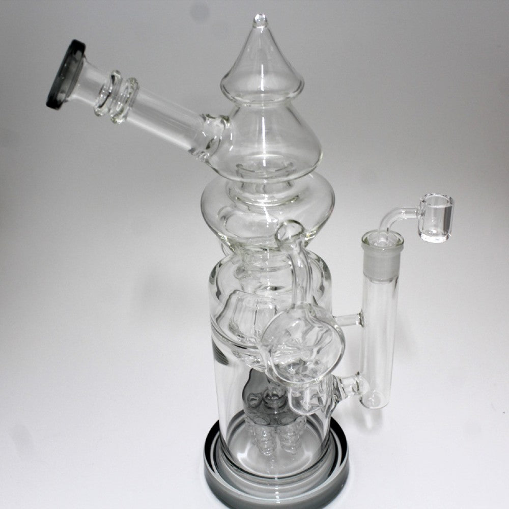 14'' New Handled Design With Side Arm Dab Rig Water Pipe With 18 MM Male Banger