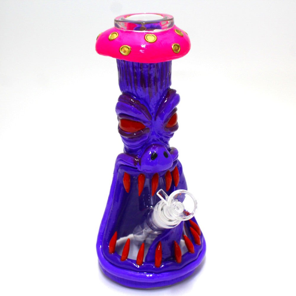 10.5'' Beaker Base Monster Design Decorated Water Pipe G-G