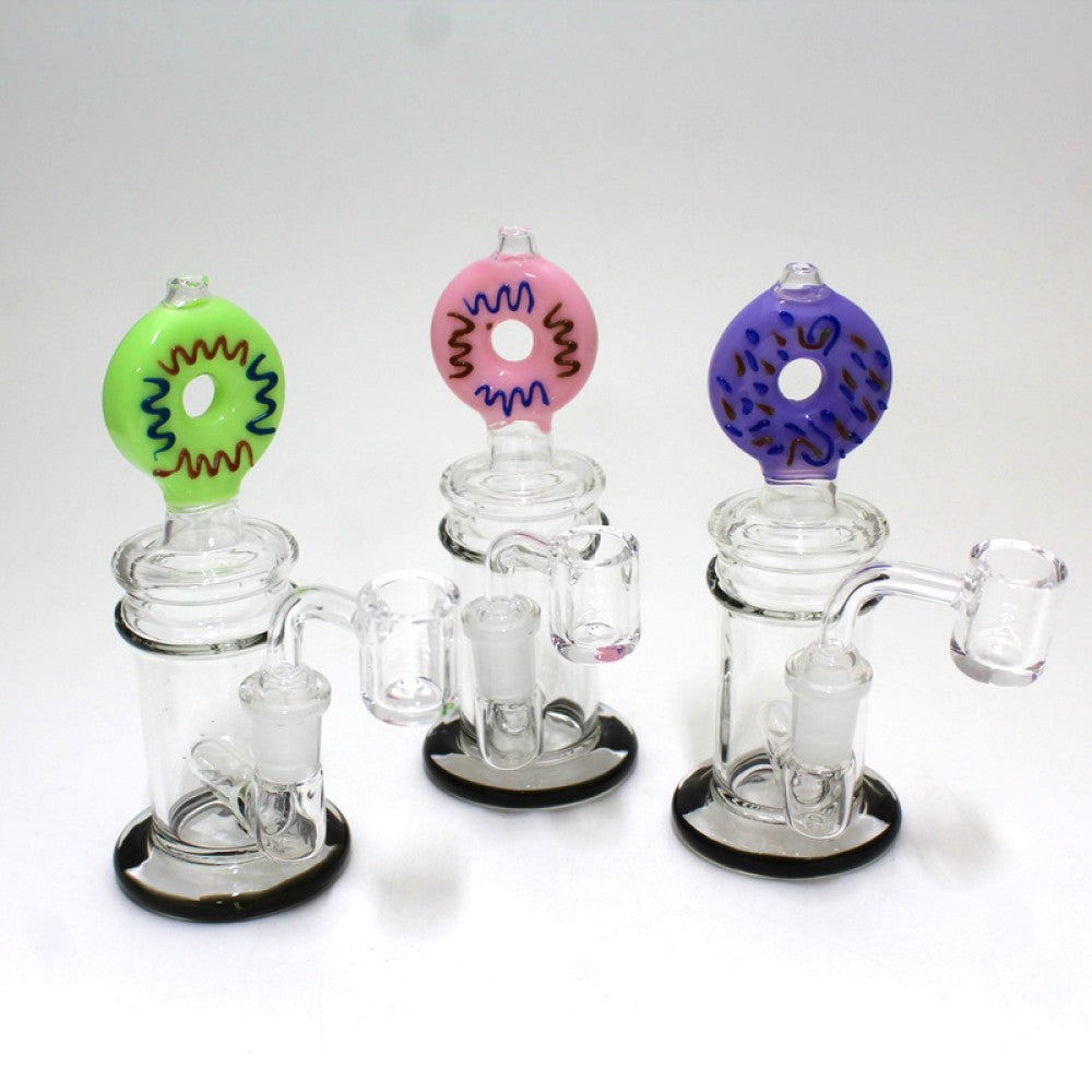 6" Donut Design Dab Rig with 14mm Male Banger G-G