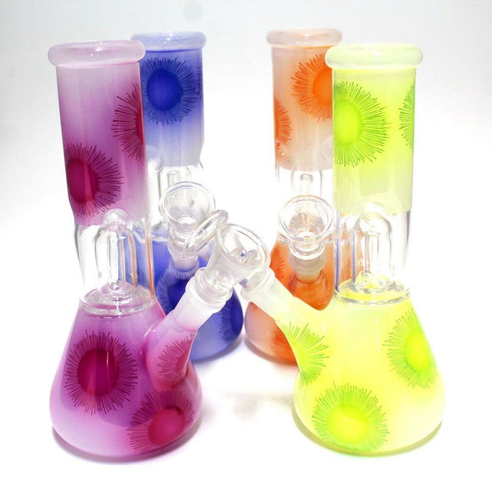 8" Beaker With Dome Percolator Single Side Bowl Water Pipe 8" Beaker With Dome Percolator Single Side Bowl Water Pipe