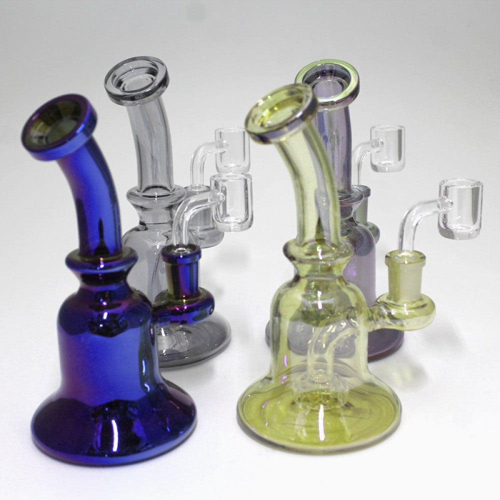 7" Colorful Dab Rig Water Pipe With 14mm Male Banger