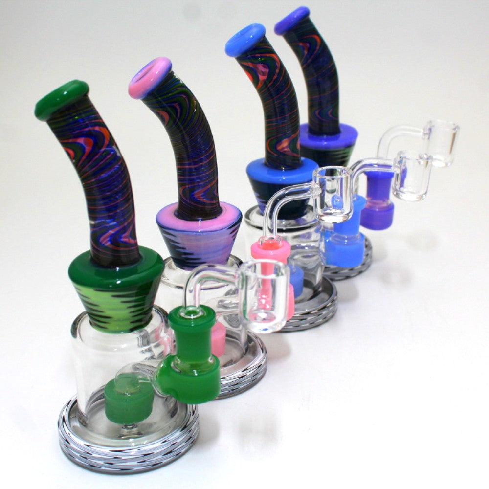 7" US Color Dab Rig Water Pipe With 14mm Male Banger 7" US Color Dab Rig Water Pipe With 14mm Male Banger