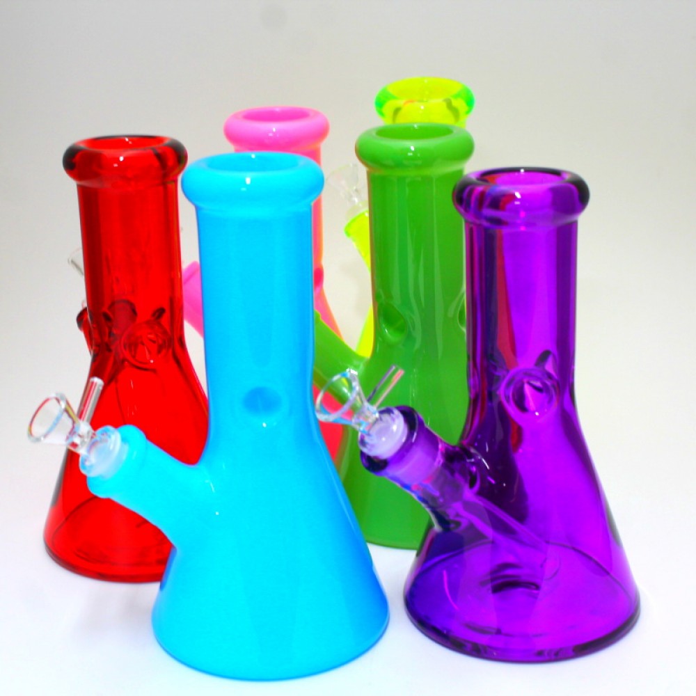 8" 9MM Solid Color Beaker Water Pipe G-G